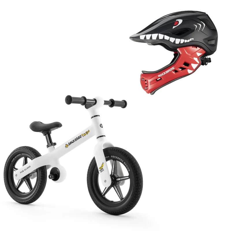 Balance Bike & Kids Helmet Safety Set