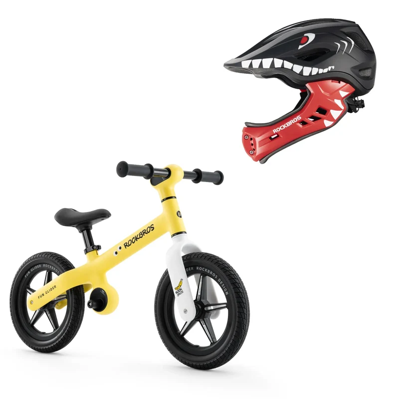 Balance Bike & Kids Helmet Safety Set