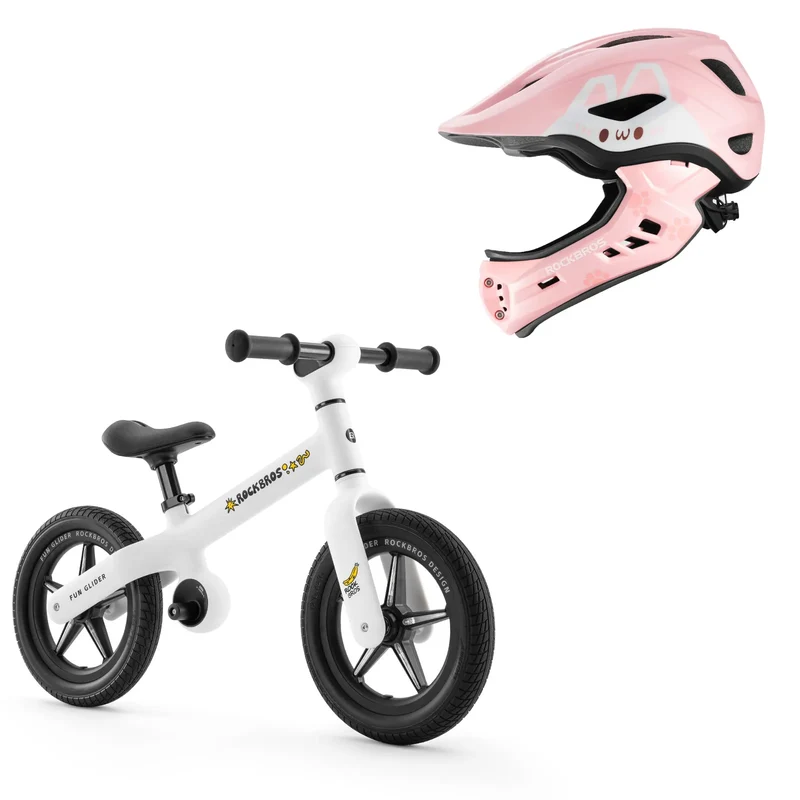 Balance Bike & Kids Helmet Safety Set