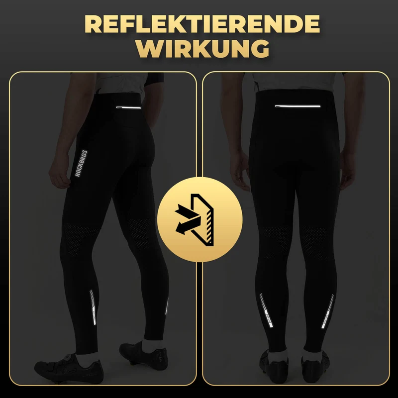 ROCKBROS Fahrradhose Radlerhose 4D Gepolstert Atmungsaktiv für 4 Jahreszeiten