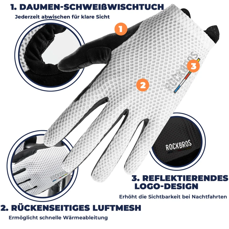 ROAD TO SKY 터치스크린 Fahrradhandschuhe SBR Polsterung atmungsaktiv