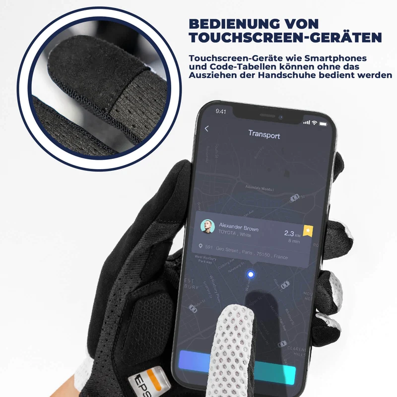 ROAD TO SKY 터치스크린 Fahrradhandschuhe SBR Polsterung atmungsaktiv