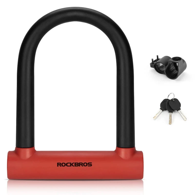 ROCKBROS Fahrrad Bügelschloss für Fahrräder & Motorräder aus Legiertem