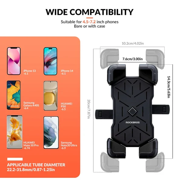 Bike Bag & Lock with Phone Mount Set