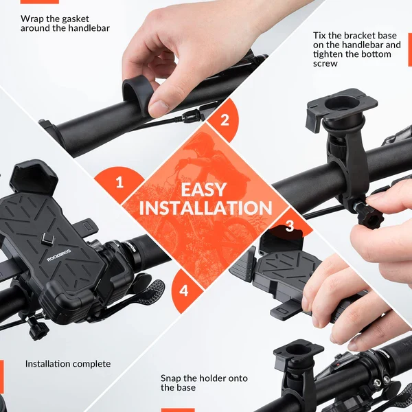 Bike Bag & Lock with Phone Mount Set