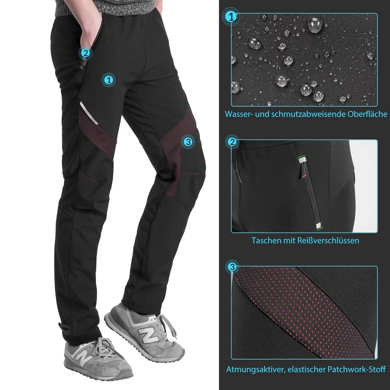 ROCKBROS Lange Fahrradhose Herren 겨울 Radhose Winddicht Warm