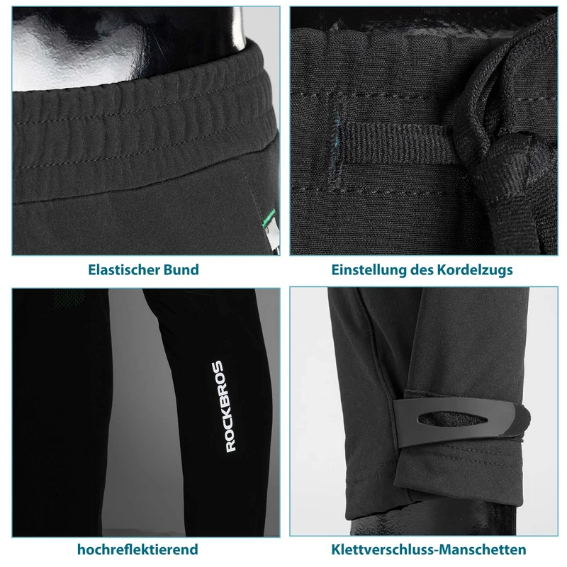 ROCKBROS Lange Fahrradhose Herren 겨울 Radhose Winddicht Warm