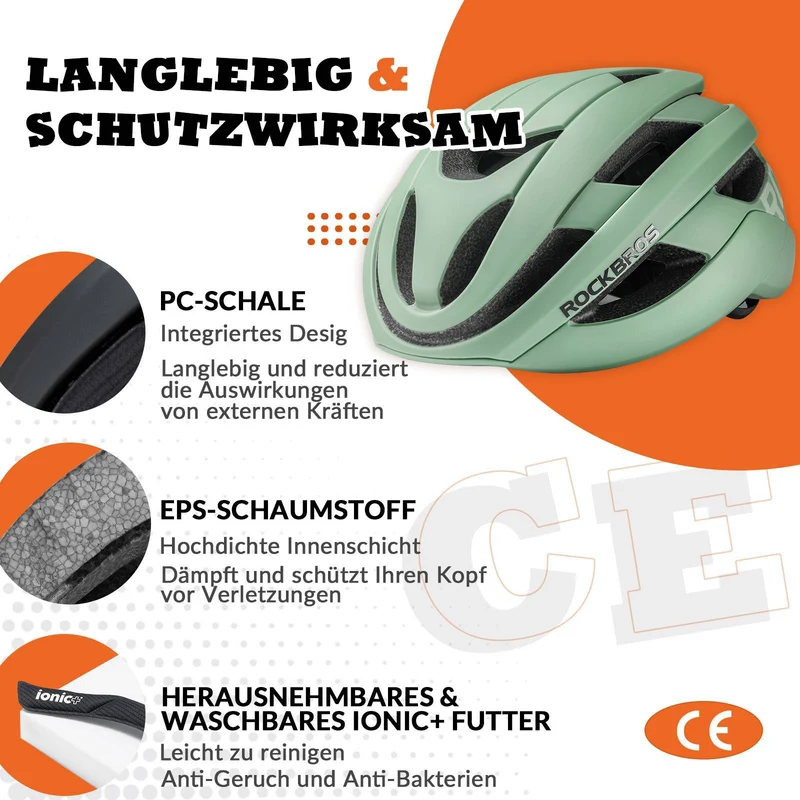 ROCKBROS Fahrradhelm 스포츠 산악자전거 Schutzhelm Atmungsaktiv 54-58cm