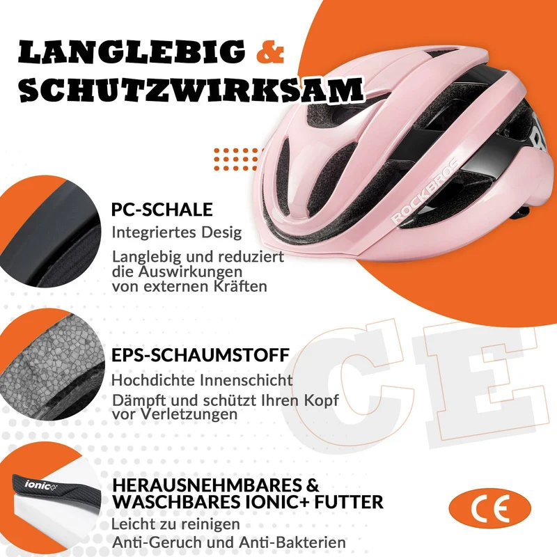 ROCKBROS Fahrradhelm 스포츠 산악자전거 Schutzhelm Atmungsaktiv 54-58cm