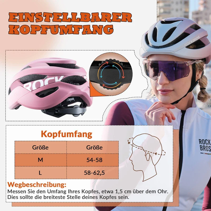 ROCKBROS Fahrradhelm 스포츠 산악자전거 Schutzhelm Atmungsaktiv 54-58cm