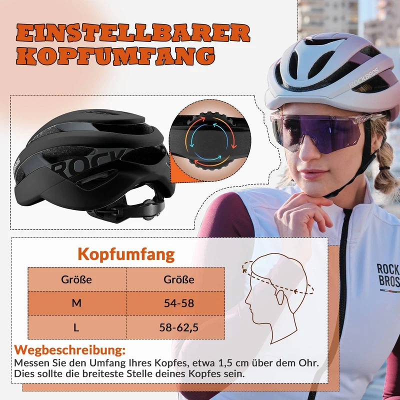 ROCKBROS Fahrradhelm 스포츠 산악자전거 Schutzhelm Atmungsaktiv 54-58cm