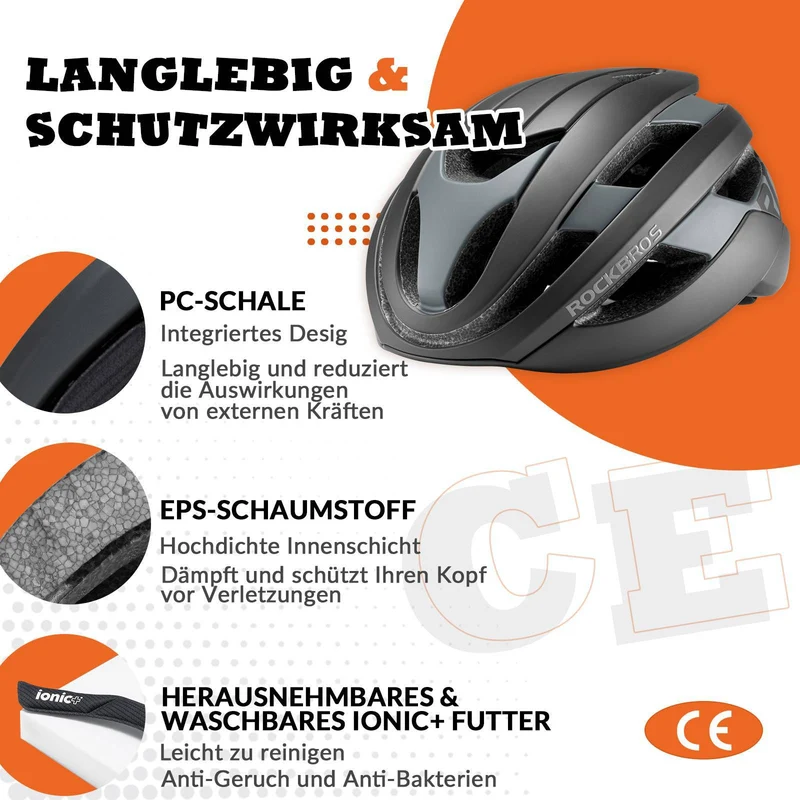 ROCKBROS Fahrradhelm 스포츠 산악자전거 Schutzhelm Atmungsaktiv 54-58cm