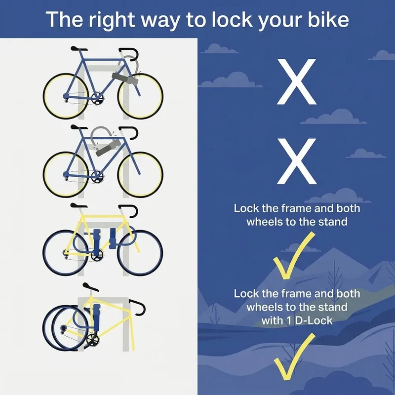 Bike Lock Set with U-Lock and Combination Chain Lock