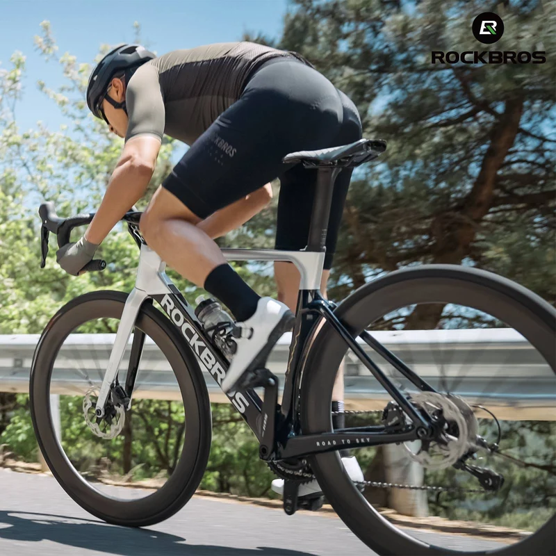 ROCKBROS T700 Carbon Laufradsatz 55mm Scheibenbremse Steckachse Laufrad Set for Rennrad Inklusive Vakuum-Reifenkissen