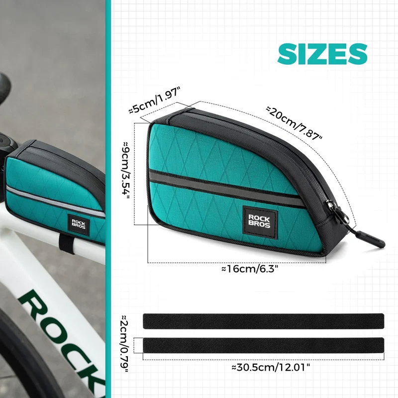 Waterproof Bike Top Tube Bag Nylon Frame 0.9L