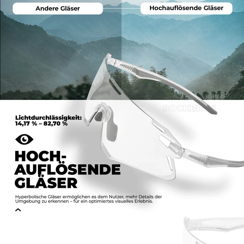 ROCKBROS Sonnenbrille Winddichte Fahrradbrille für Outdoor-Sportarten
