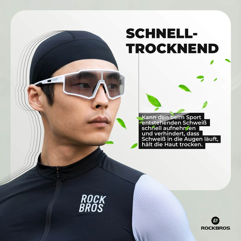 ROCKBROS Fahrrad Mütze UV ​​Schutz Helmmütze Atmungsaktive für Radsportler