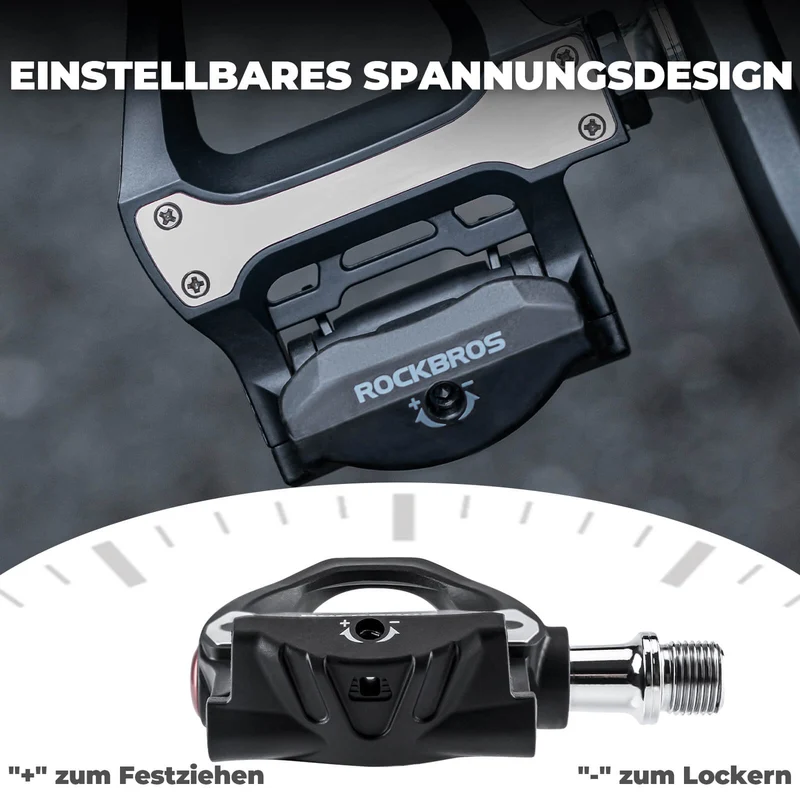 SPD Pedale Einstellbarer Spannung inkl. Cleats fir Rennrad Wettkampf