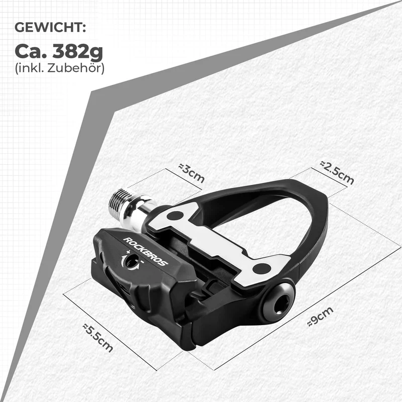 SPD Pedale Einstellbarer Spannung inkl. Cleats fir Rennrad Wettkampf