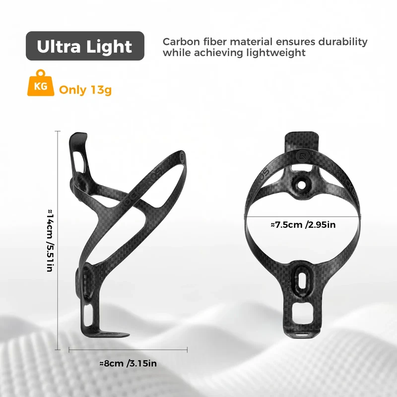 Rear Saddle Hydration System Dual Carbon Bottle Cage Set