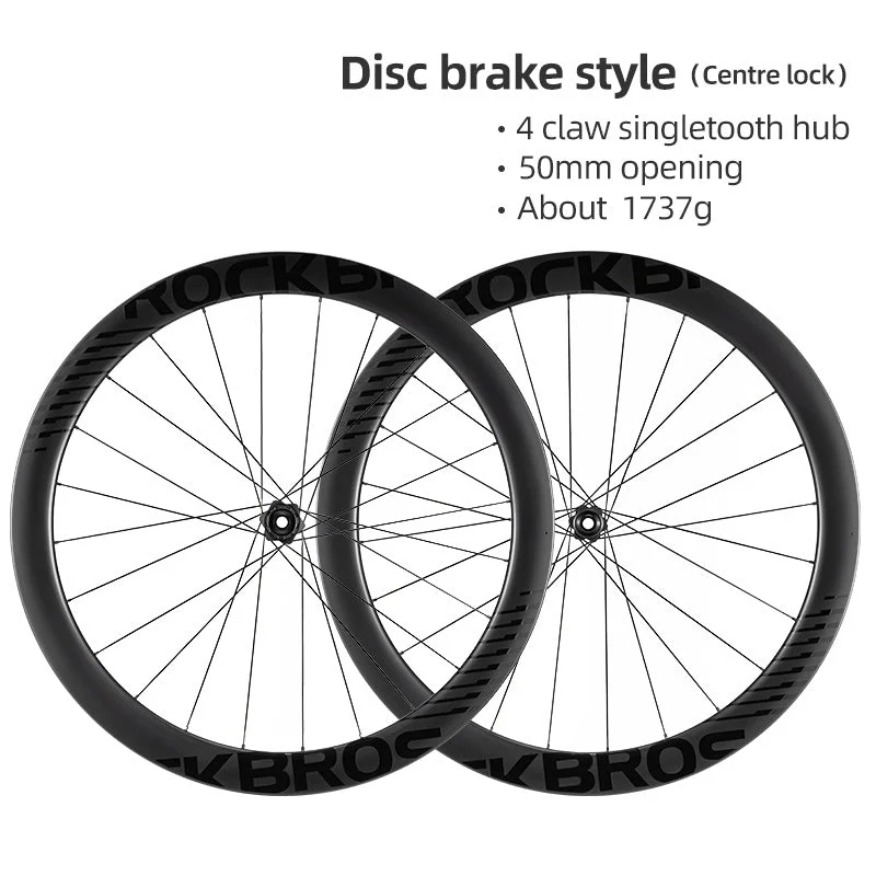 700c Carbon Fiber Disc Rim 38/50/65 mm 1.6-1.7 kg Clincher Wheelset