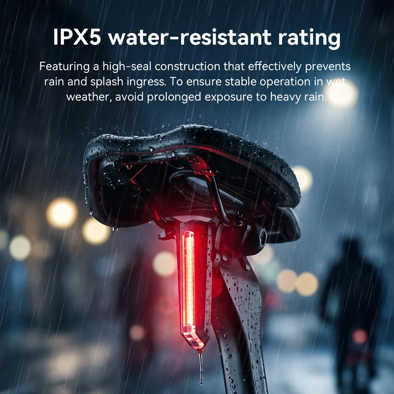 RB02 Colorful Bike Tail Light Waterdrop Design