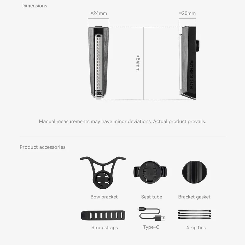 RB02 Colorful Bike Tail Light Waterdrop Design