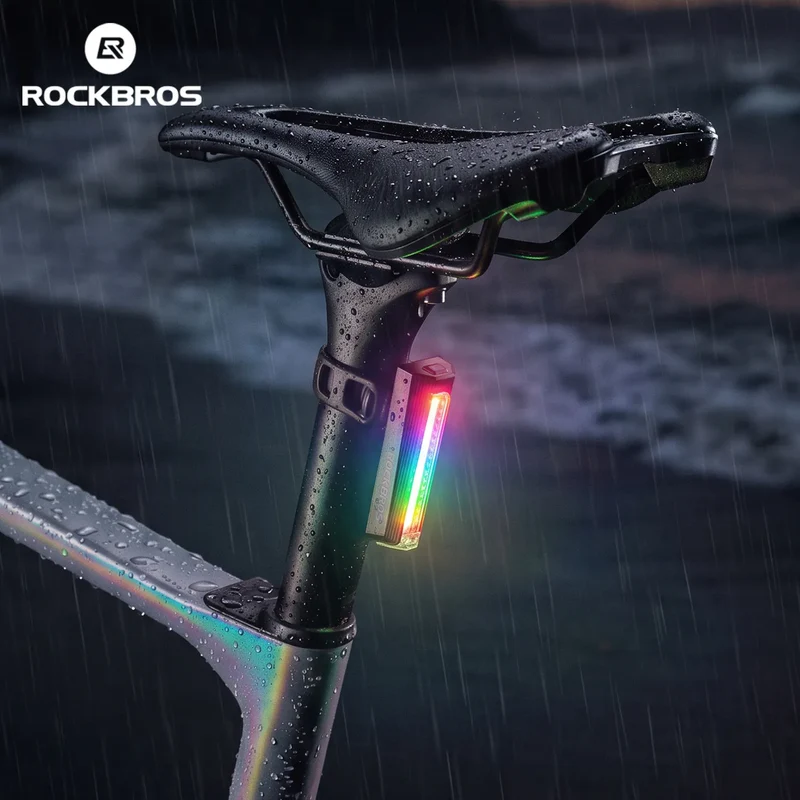 RB02 Colorful Bike Tail Light Waterdrop Design
