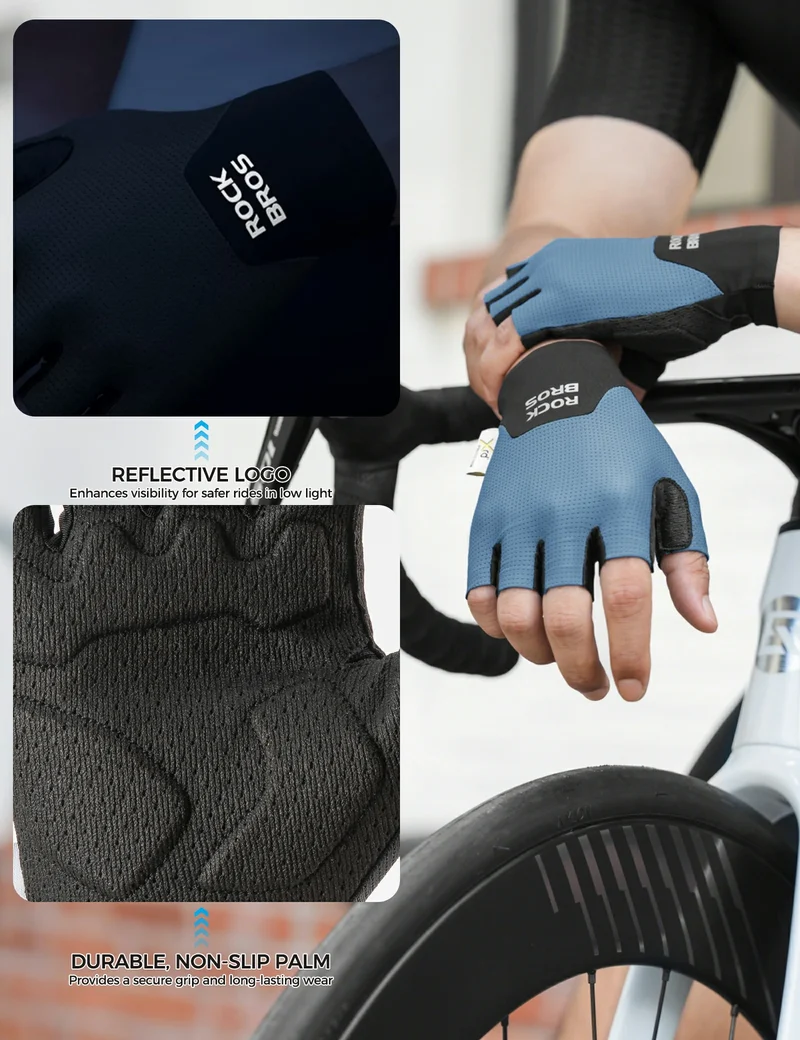 Halbfinger Fahrradhandschuhe mit PORON XRD Polster