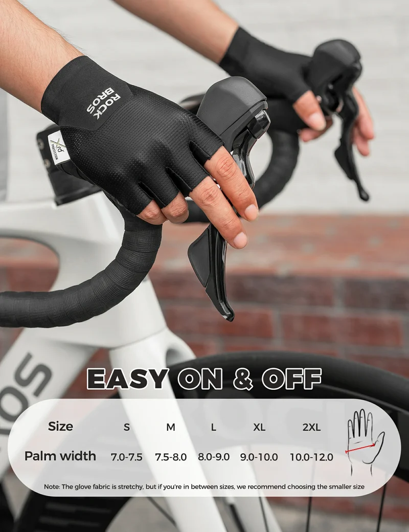 Halbfinger Fahrradhandschuhe mit PORON XRD Polster