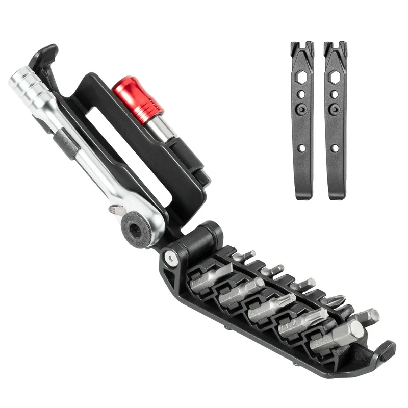 10-in-1 Fahrrad-Multitool mit Ratsche und Reifenhebern