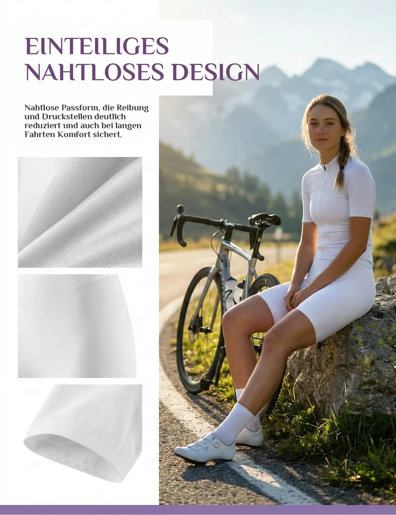 TVI Damen Fahrradhose Zonen-Polsterung (5-6h)