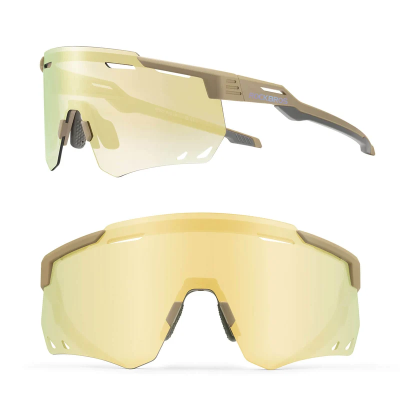 ROCKBROS Ultraleicht Fahrradbrille Selbstönende Sonnenbrille mit UV400-Schutz