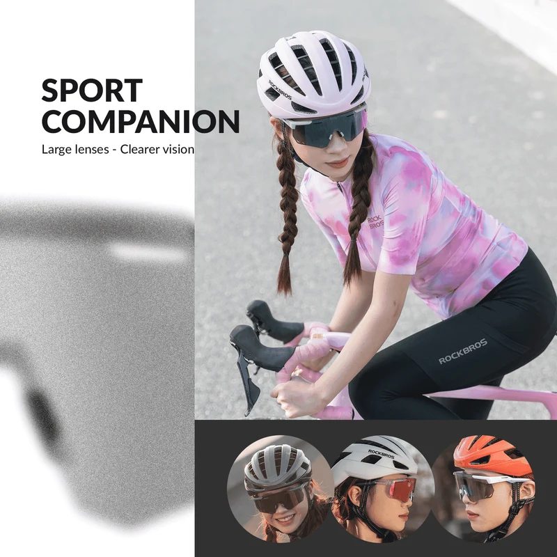 ROCKBROS Ultraleicht Fahrradbrille Selbstönende Sonnenbrille mit UV400-Schutz