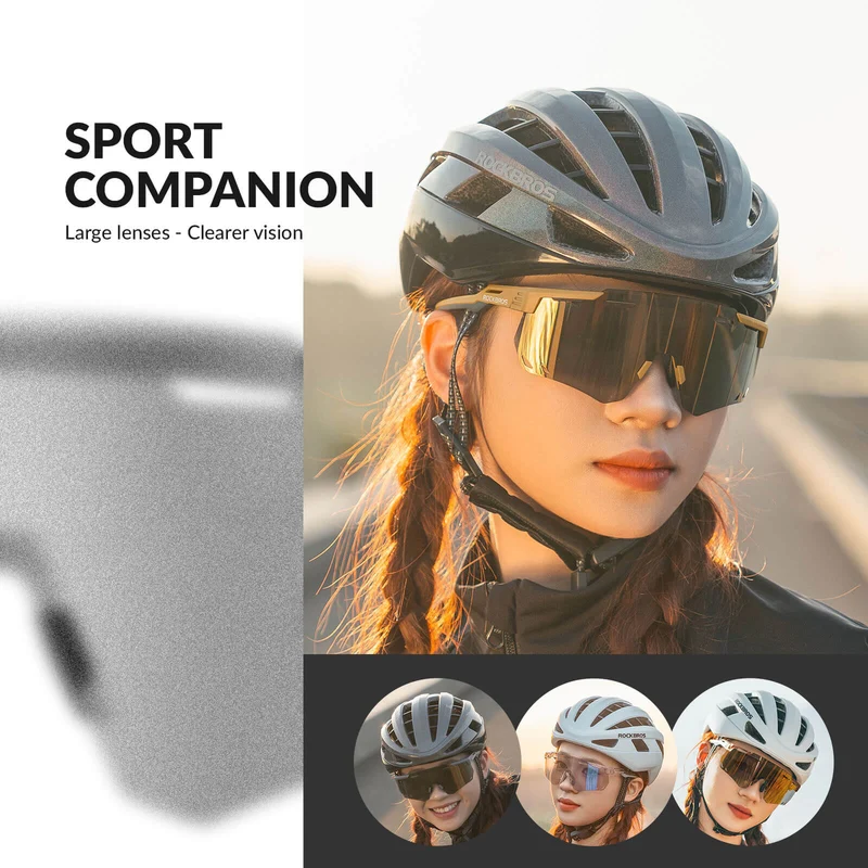 ROCKBROS Ultraleicht Fahrradbrille Selbstönende Sonnenbrille mit UV400-Schutz