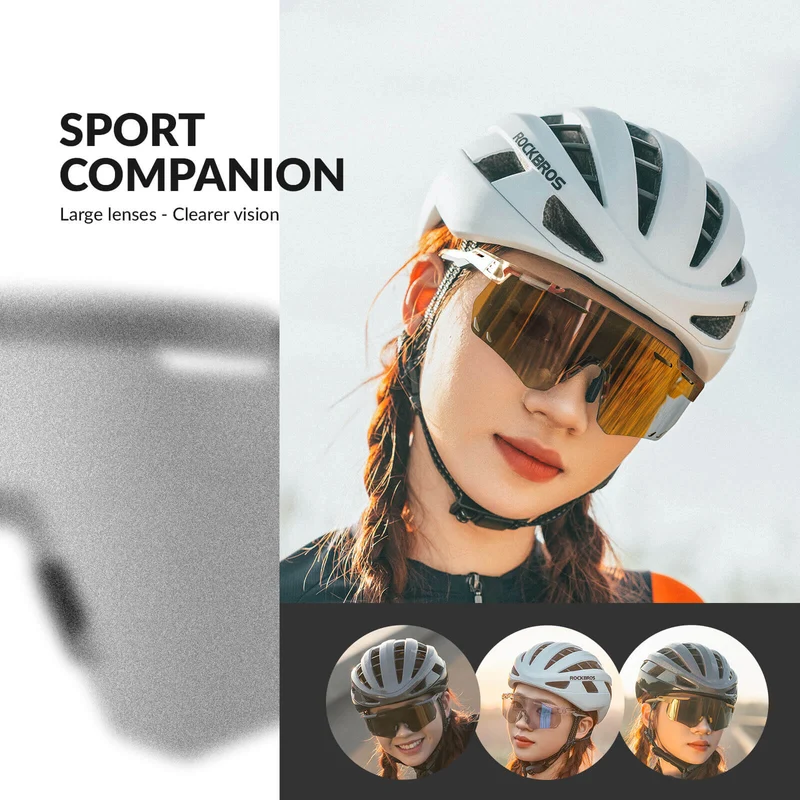 ROCKBROS Ultraleicht Fahrradbrille Selbstönende Sonnenbrille mit UV400-Schutz