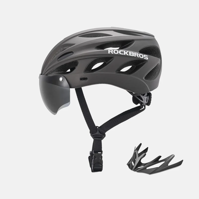 Pottier Bike Helmet with Visor and Goggles
