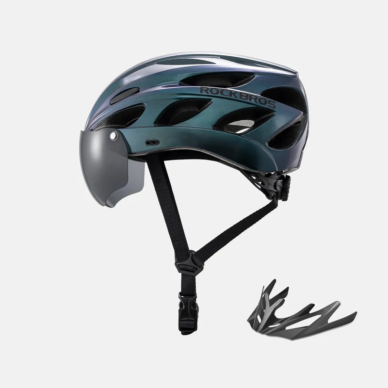 Pottier Bike Helmet with Visor and Goggles