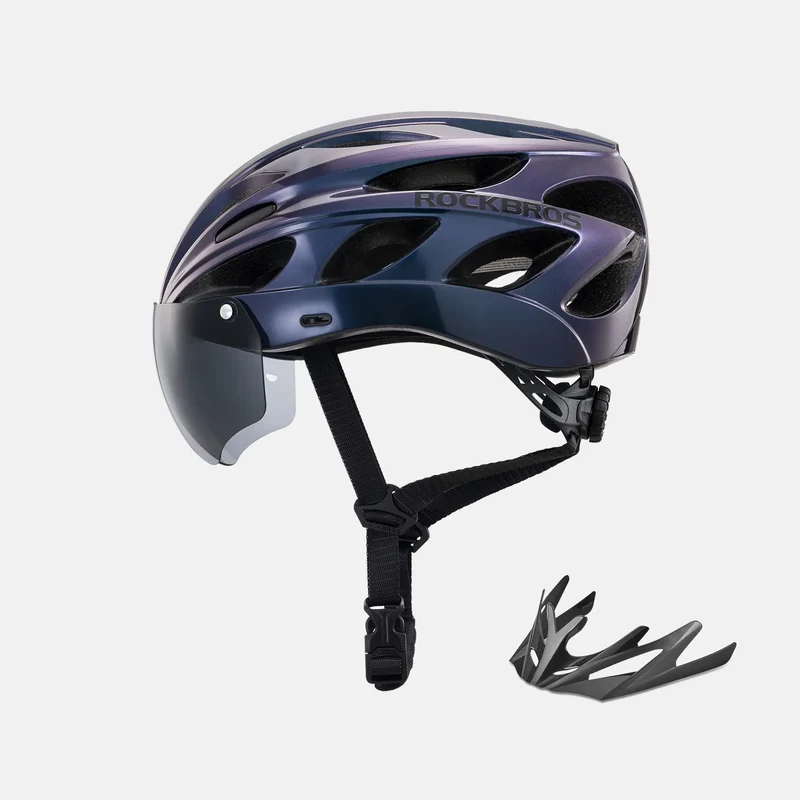 Pottier Bike Helmet with Visor and Goggles