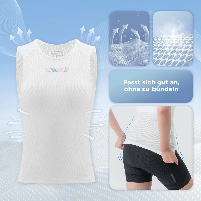 ROCKBROS TVI Radtrikot èrmellos Sommer Unterhemd Fahrradtrikot Atmungsaktiv
