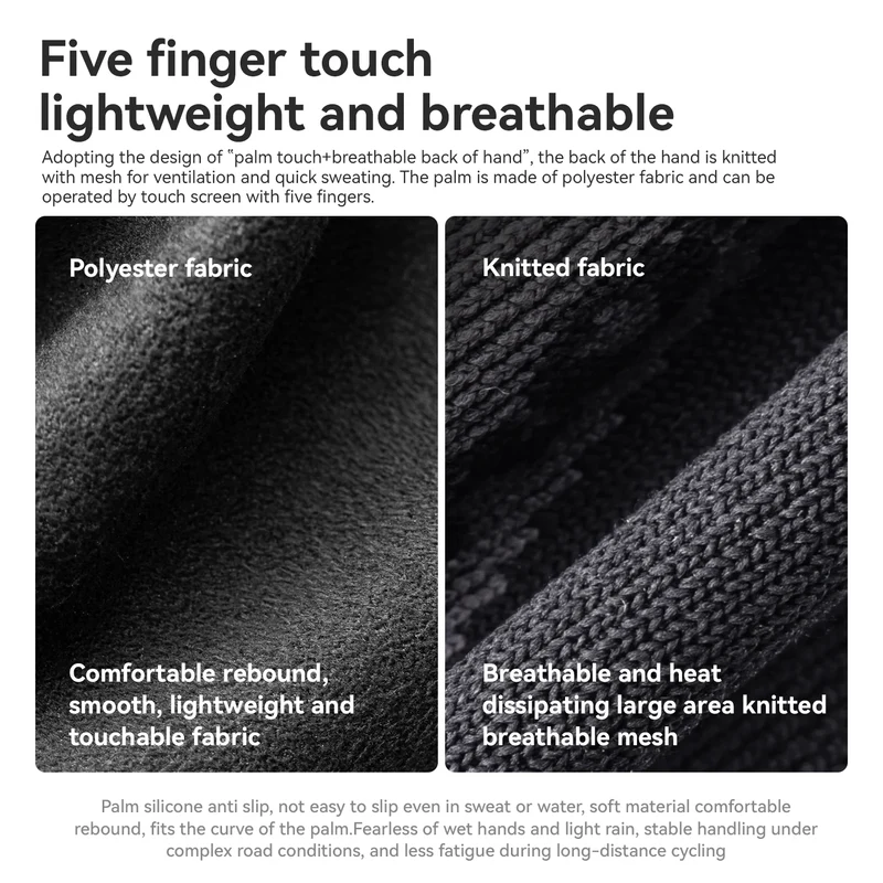 ROCKBROS TouchFlex All-Season Fahrradhandschuhe Lang