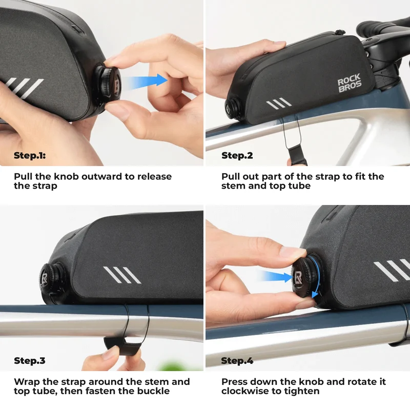 AS-172 Full Waterproof Bike Top Tube Bag