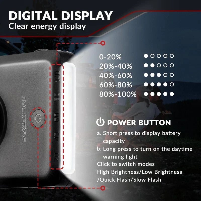 3-in-1 Bike Headlight with Power Bank