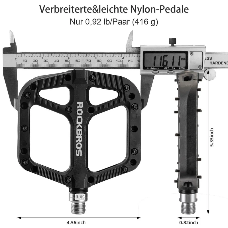 ROCKBROS Fahrradpedale Nylon Flat Pedale 9/16 Zoll mit 3 Lager