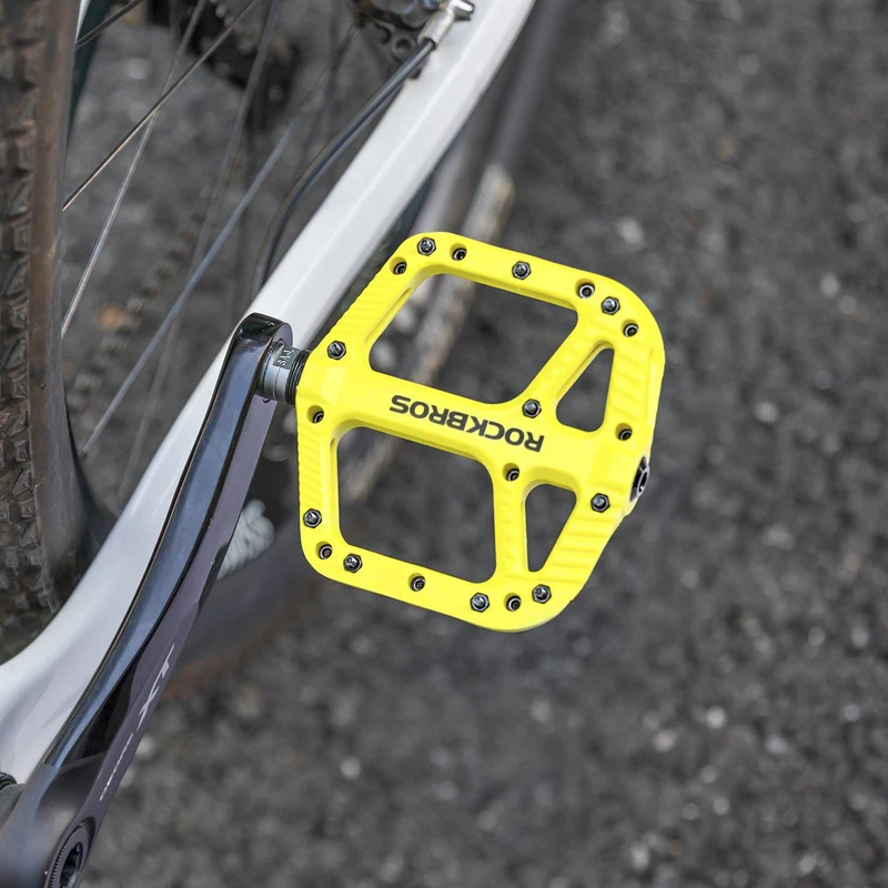 ROCKBROS Fahrradpedale Nylon Flat Pedale 9/16 Zoll mit 3 Lager