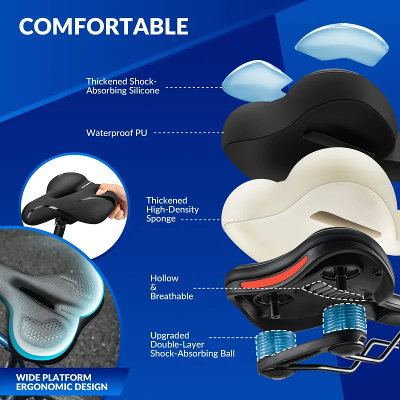 Silicone-Filled Comfort Bike Saddle