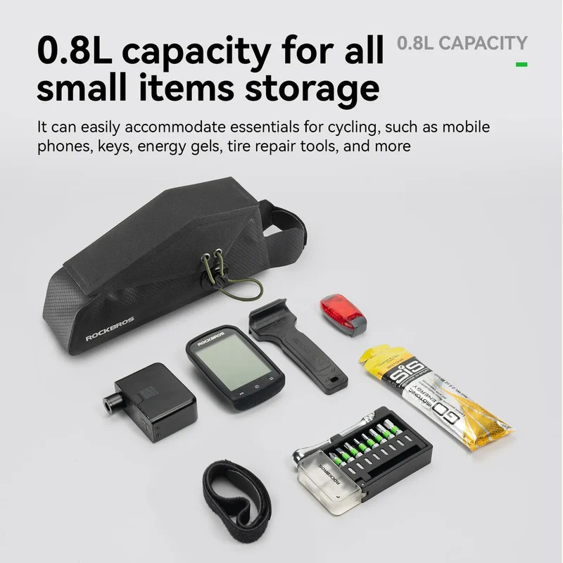 Fully Waterproof Magnetic Bike Top Tube Bag Slim Design