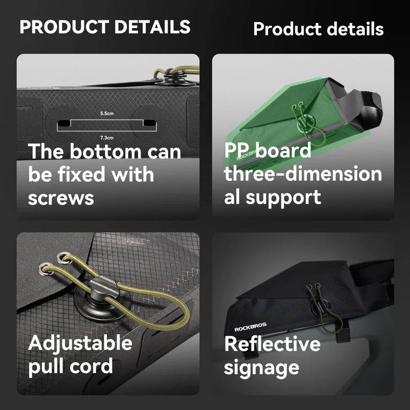Fully Waterproof Magnetic Bike Top Tube Bag Slim Design