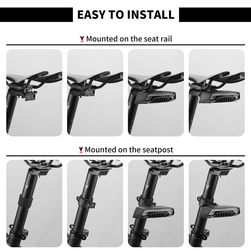 RHL1500 Bike Front Light + Laser Turn Signal Tail Light Set