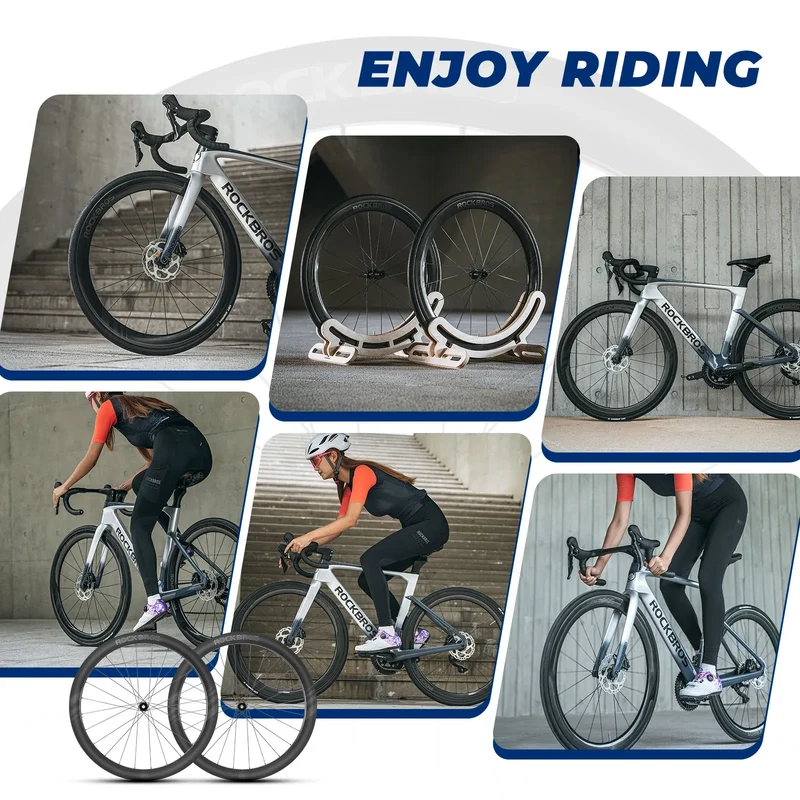 700C Carbon Road Bike Wheelset 50mm Tubeless Ready Center Lock